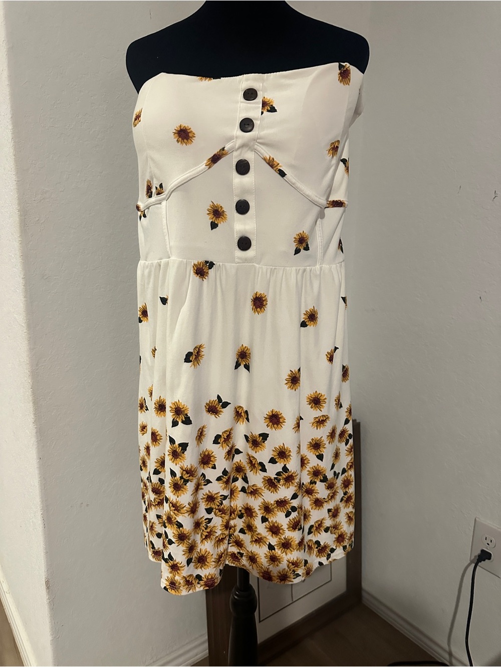 Sunflower Dress with Elastic Back- Missing clear straps